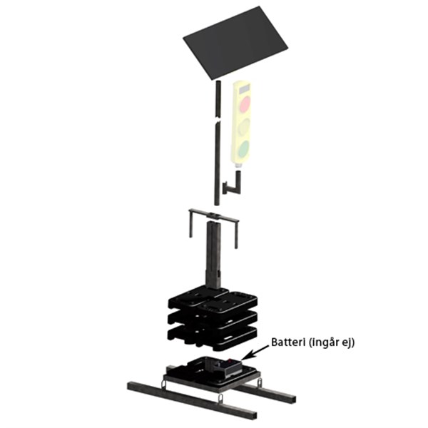 R6 Stabil stand 280 kg with 175W solar cell