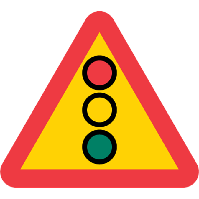 A22 N3  vägmärke i plast  Flerfärgsignal