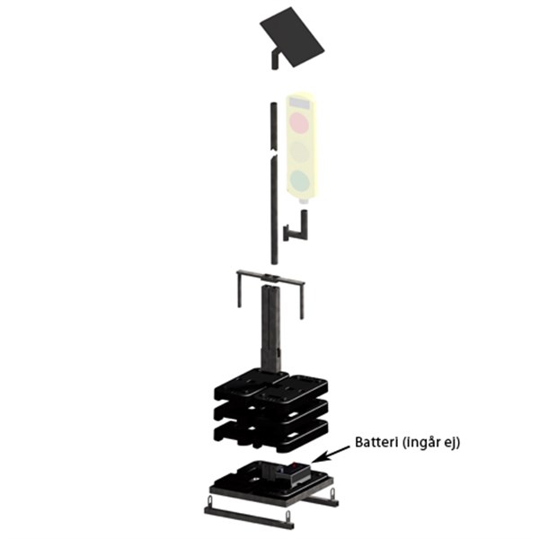 Stabil stand for R6 260 kg with 50W solar cell