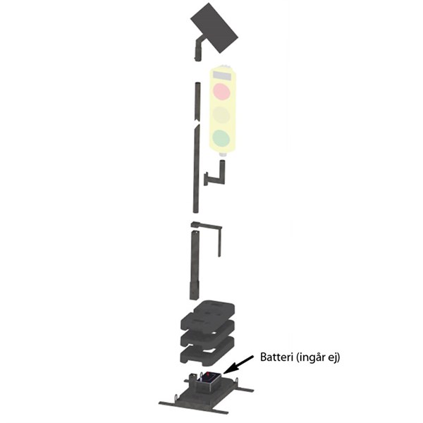 Stabil stand for R6 170 kg with 50W solar cell